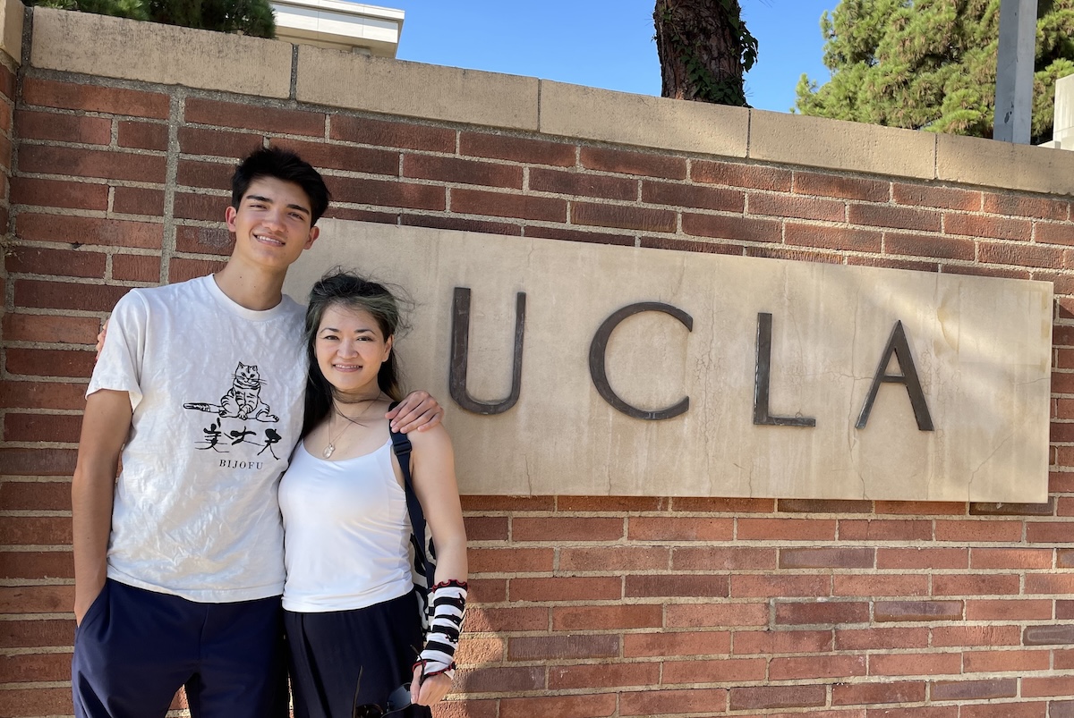 Lodestar Pathways founder with her son at UCLA